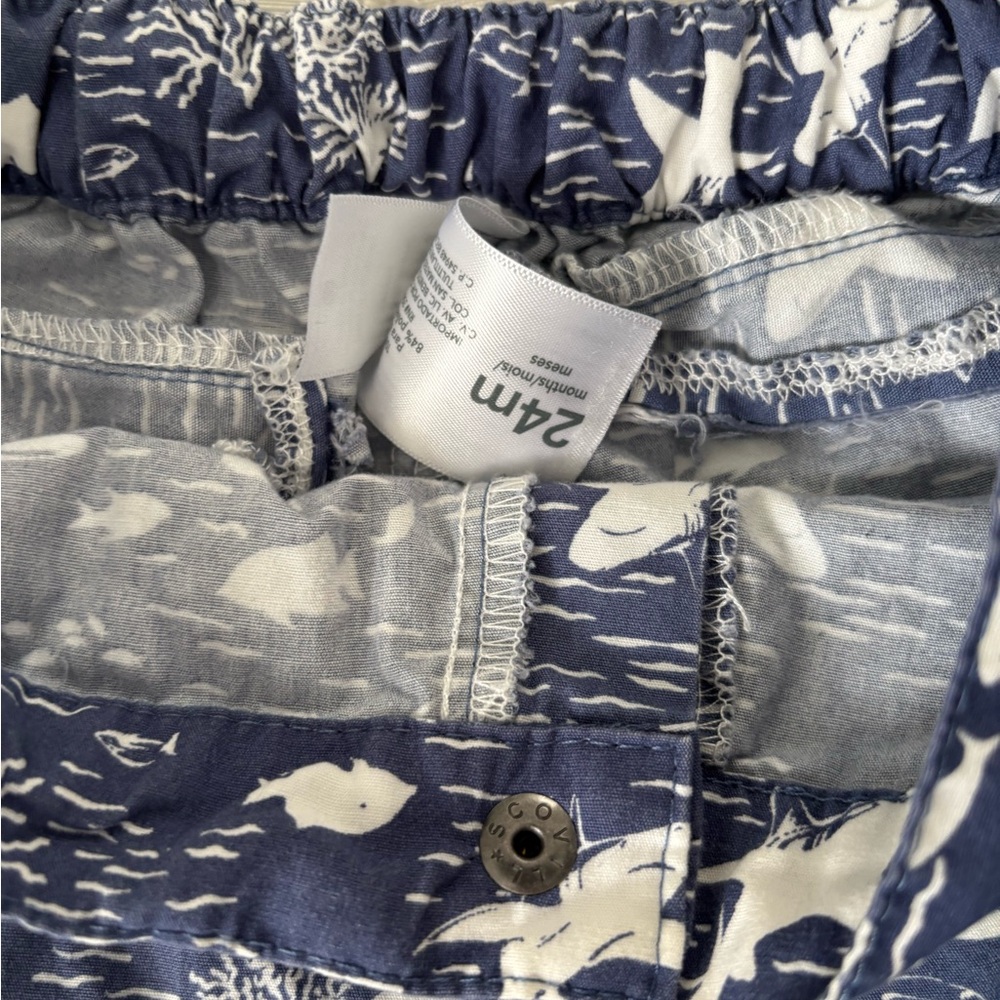 Carter's Blue and White Kids Shorts - Picture 4 of 5